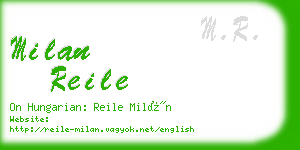 milan reile business card